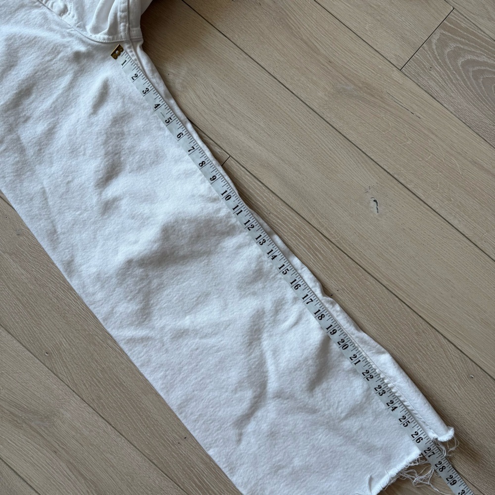 Zara The Marine Straight High Rise Wide Leg Jeans in White Size 6 (EU 38) - Picture 5 of 11